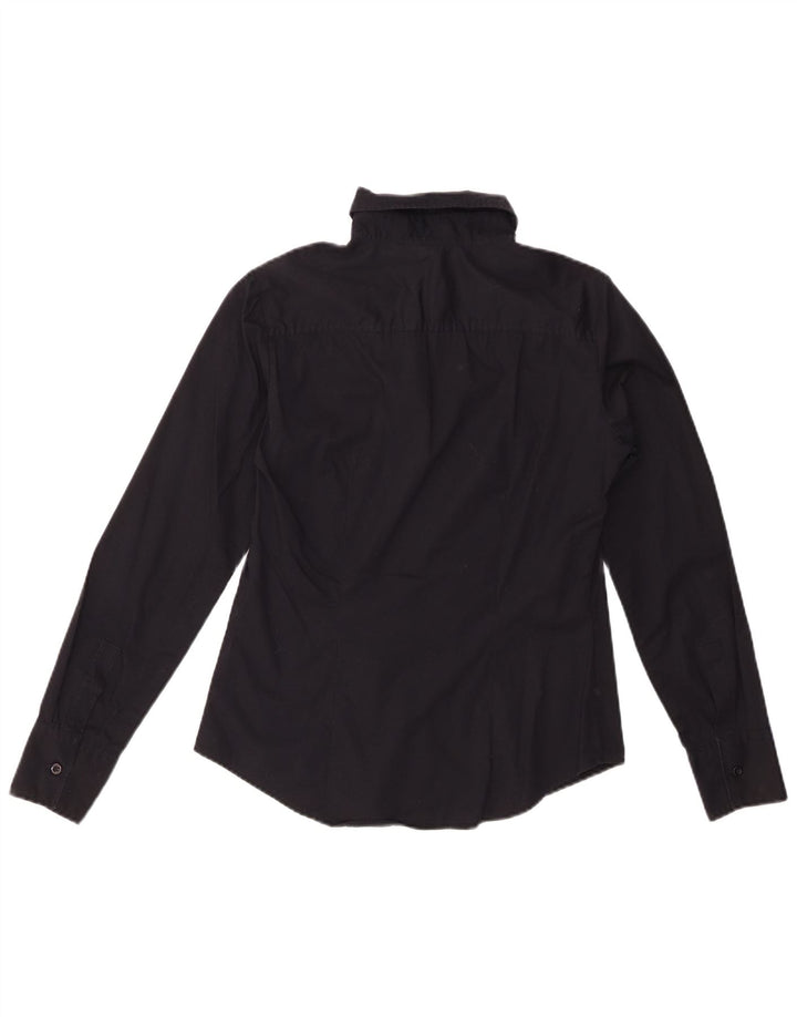 Camisa feminina BENETTON UK 12 médio preto