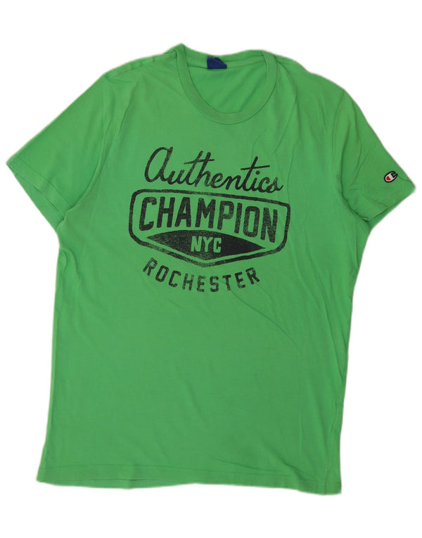 Camiseta masculina Champion NY Rochester Graphic Top XL verde