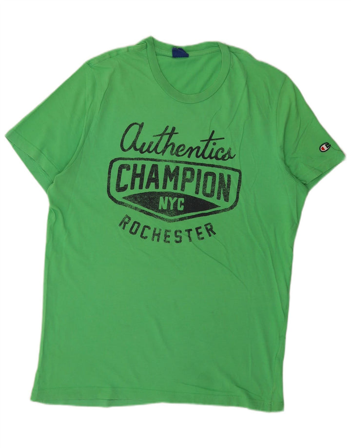 Camiseta masculina Champion NY Rochester Graphic Top XL verde