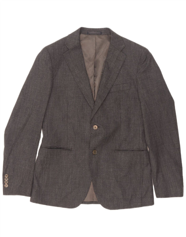 Jaqueta blazer masculina Coveri com 2 botões IT 48 poliéster cinza médio