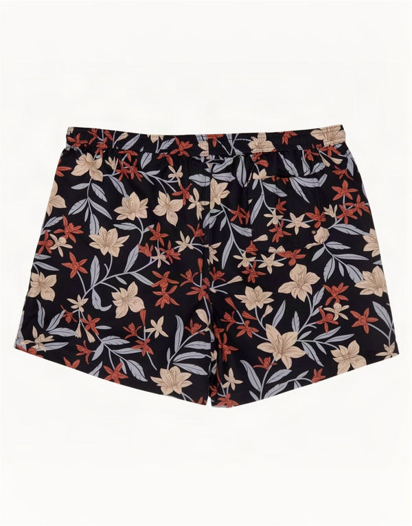 Shorts de natação masculino Marks & Spencer 2XL poliéster floral preto