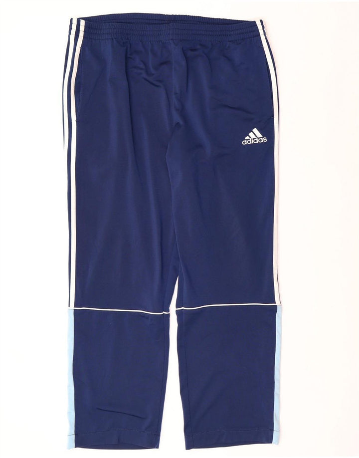 ADIDAS Mens Tracksuit Trousers UK 40/42 Medium Navy Blue Polyester