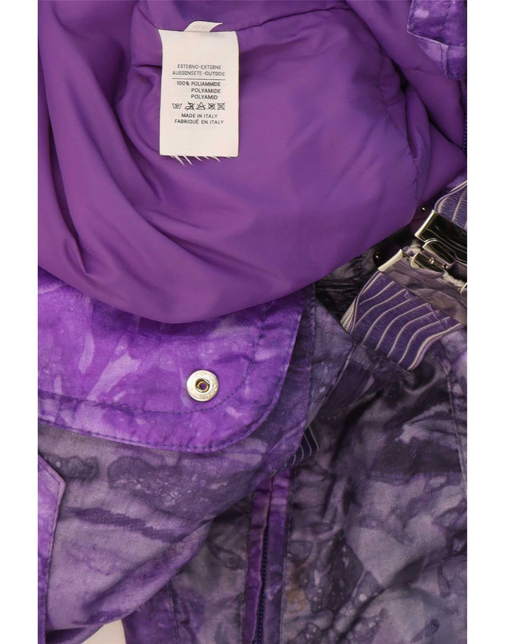 Macacão de esqui grande com padrão abstrato feminino Alasca IT 38 XS roxo