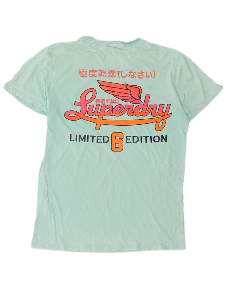 Camiseta gráfica masculina Superdry Top pequeno algodão turquesa