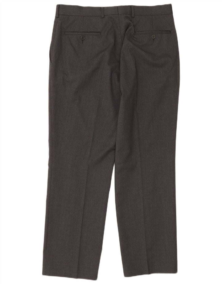 Terno masculino Ted Baker Stretch 2 botões 2 peças Reino Unido 42 XL W36 L30 lã cinza