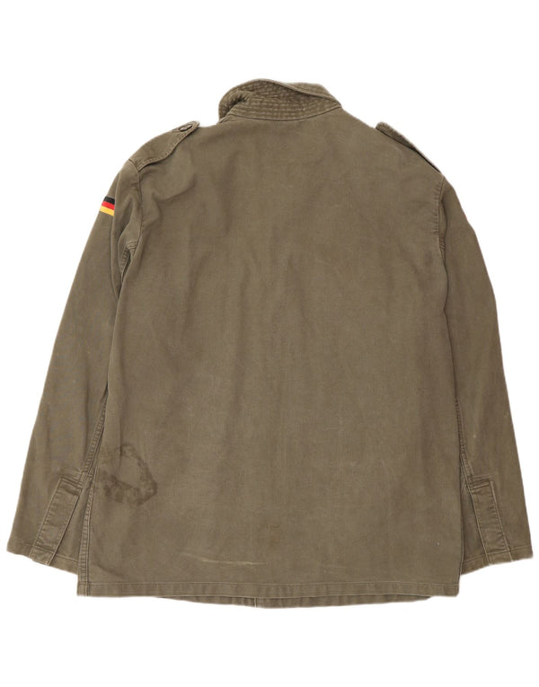 Jaqueta militar masculina vintage UK 40 grande cáqui