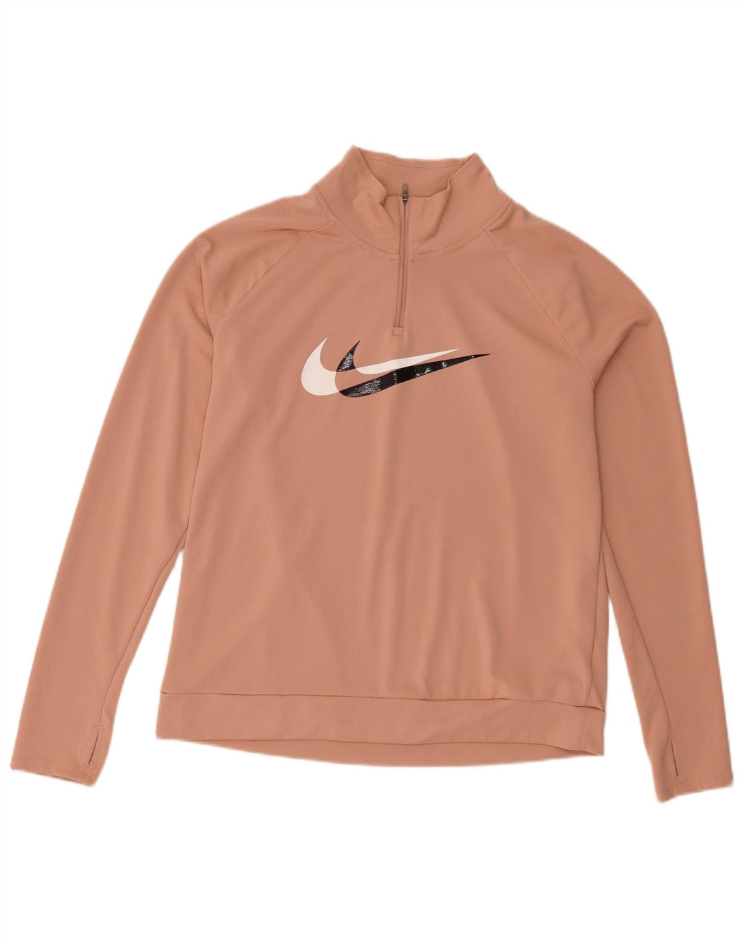 Nike Womens Dri Fit Graphic Pullover Treino Top Reino Unido 14 Médio Rosa