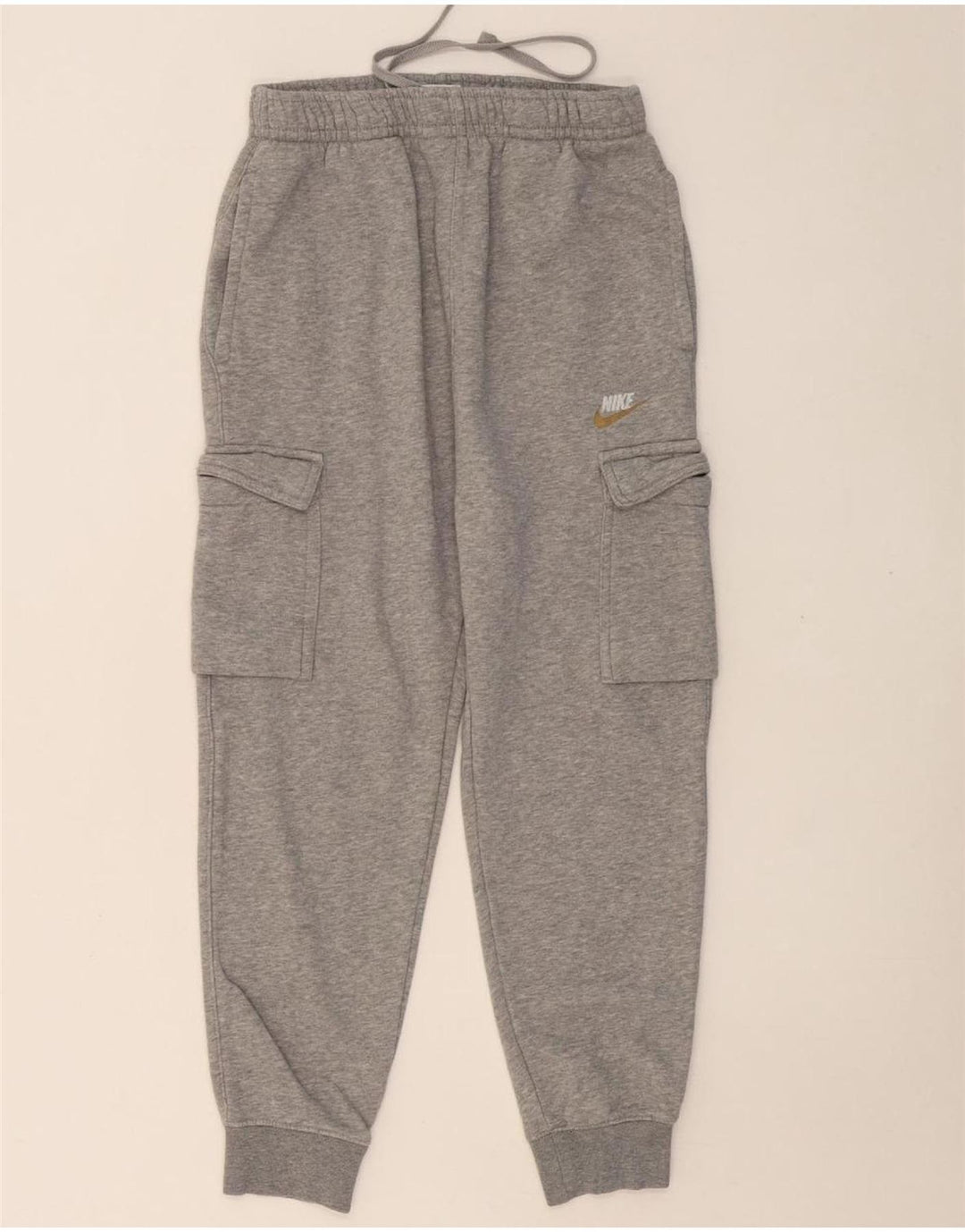 Calça de treino cargo feminina Nike Joggers UK 10 pequeno cinza algodão