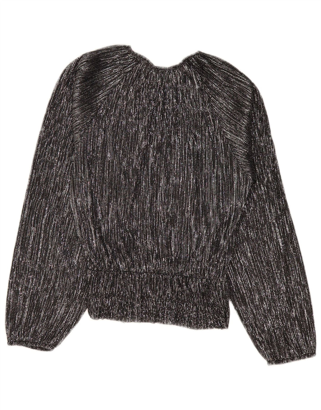 Blusa feminina de manga comprida oversized ZARA Reino Unido 10 pequena listrada preta