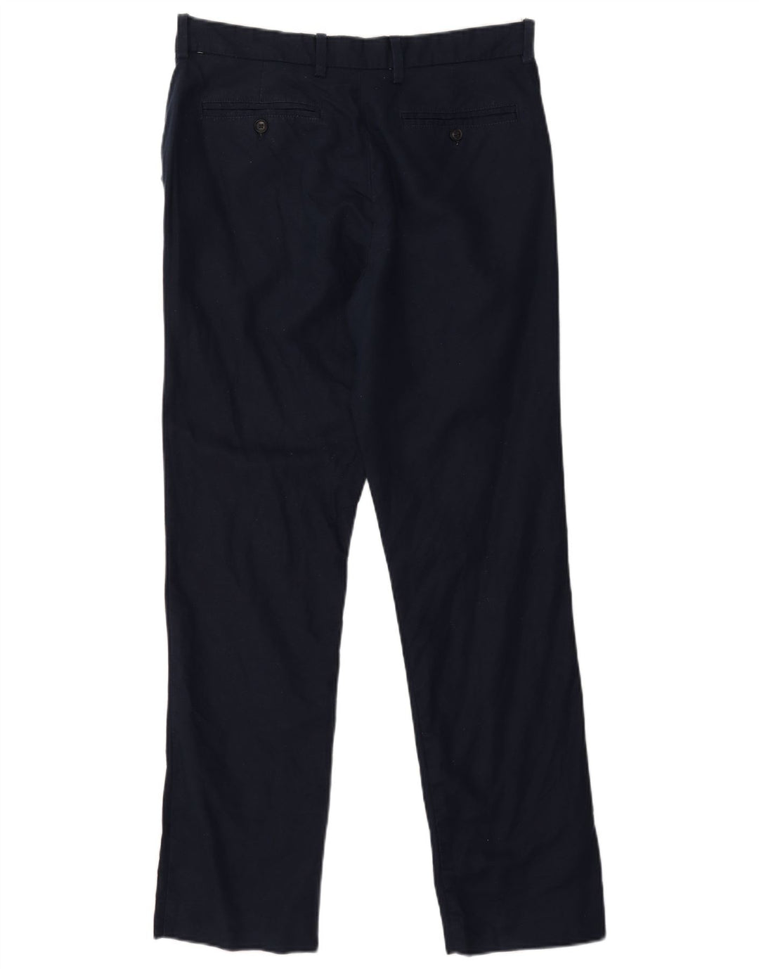 Calça chino reta masculina John Lewis W34 L32 linho azul marinho
