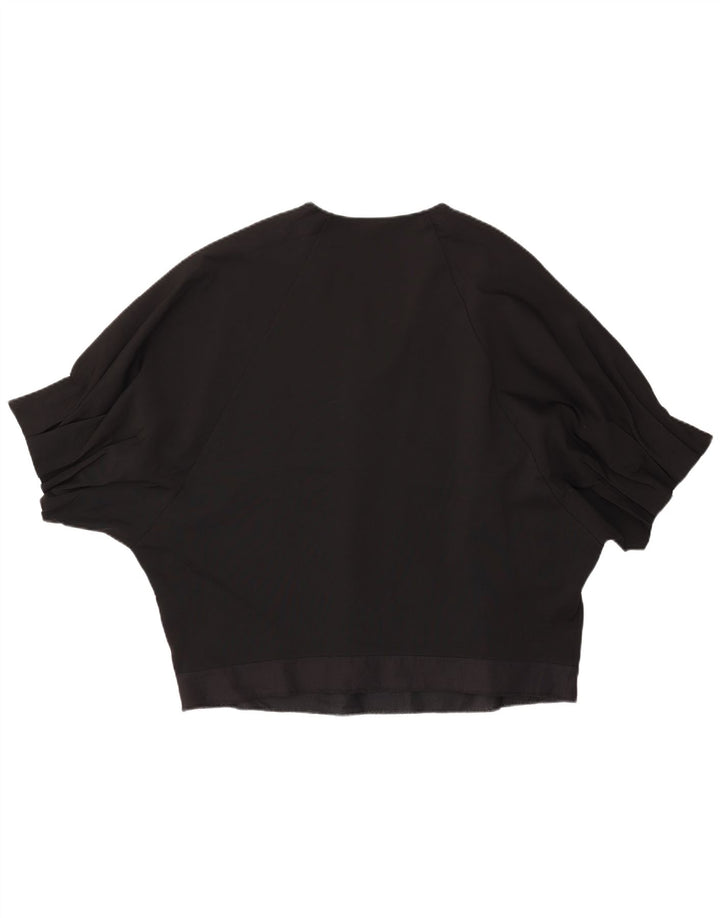 Blusa feminina grande asa de morcego COS UK 14 viscose preta média