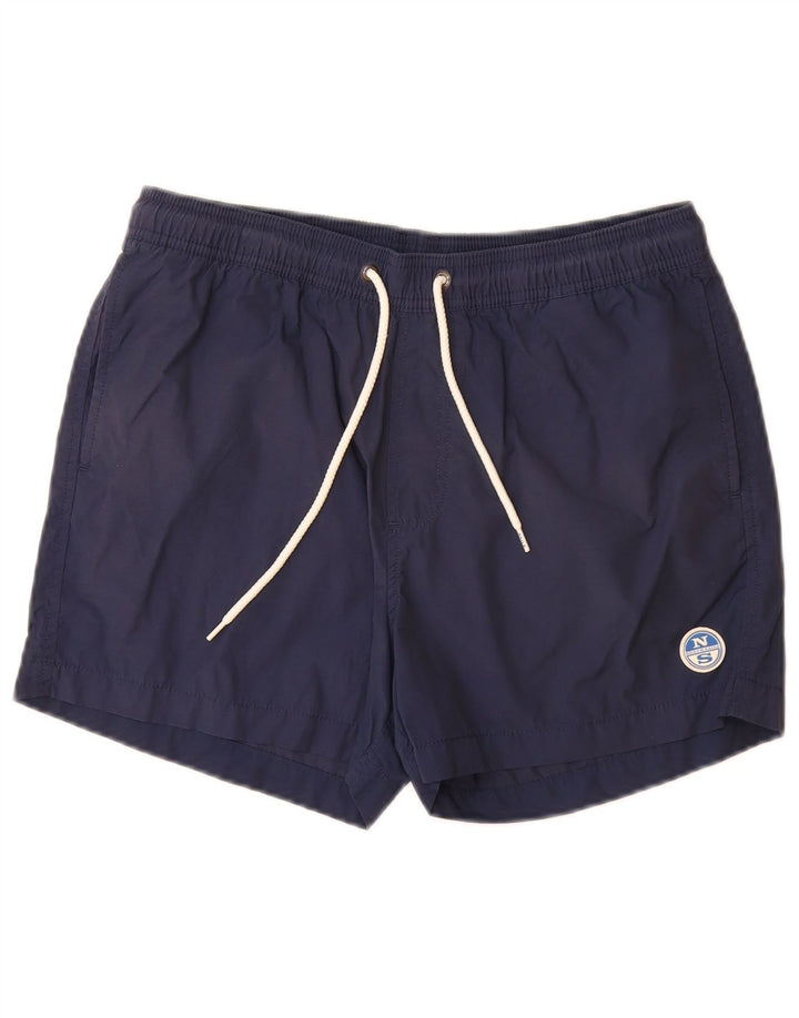 Shorts de natação masculino North Sails médio azul marinho algodão