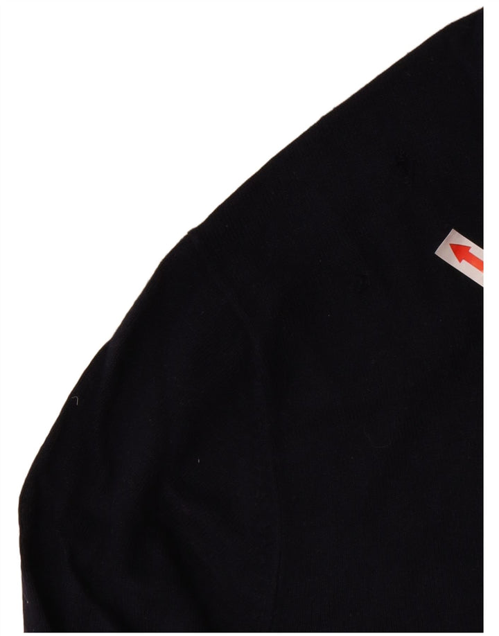 Zara Suéter masculino com gola redonda pequeno azul marinho