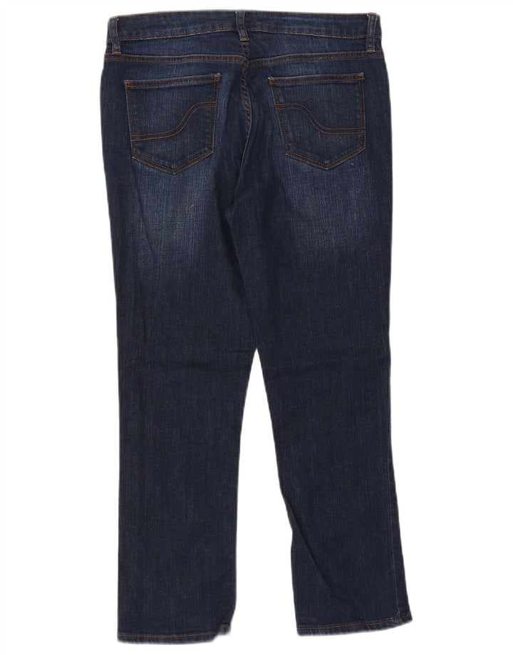 Calça jeans feminina Fat Face Slim Cropped Reino Unido 10 Pequeno W30 L24 Azul Algodão