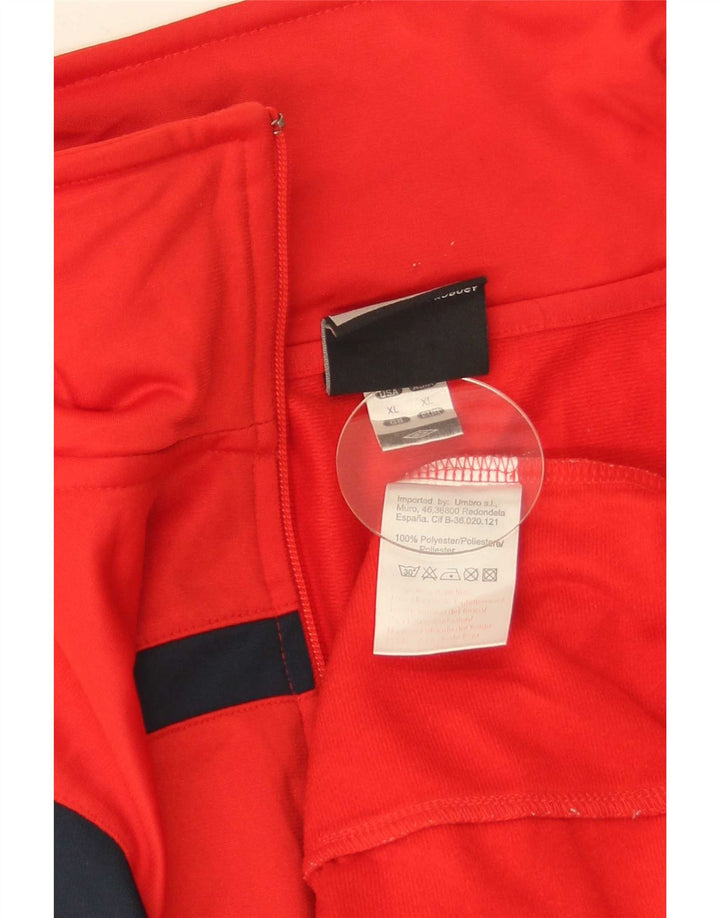 Jaqueta de Agasalho Masculina Umbro XL Vermelho Colorblock Poliéster