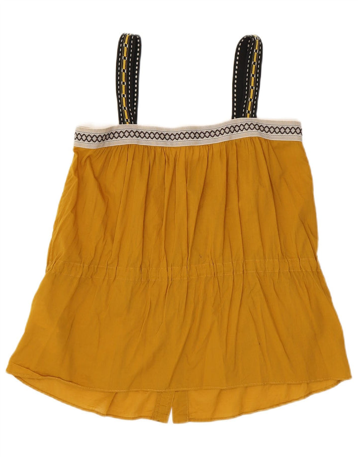 Top feminino Marlboro Classics Crop Cami EU 38 algodão geométrico amarelo médio