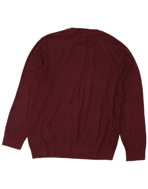 Suéter masculino Nautica com gola redonda XL algodão Borgonha