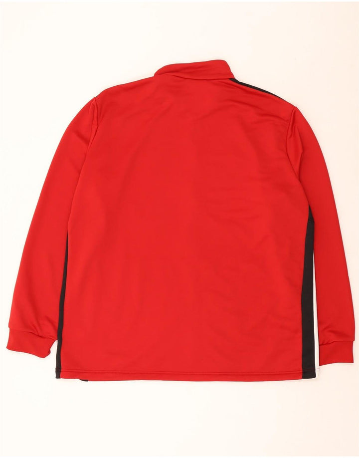 Adidas Mens Treino Top Jacket 2XL Vermelho Colorblock Poliéster