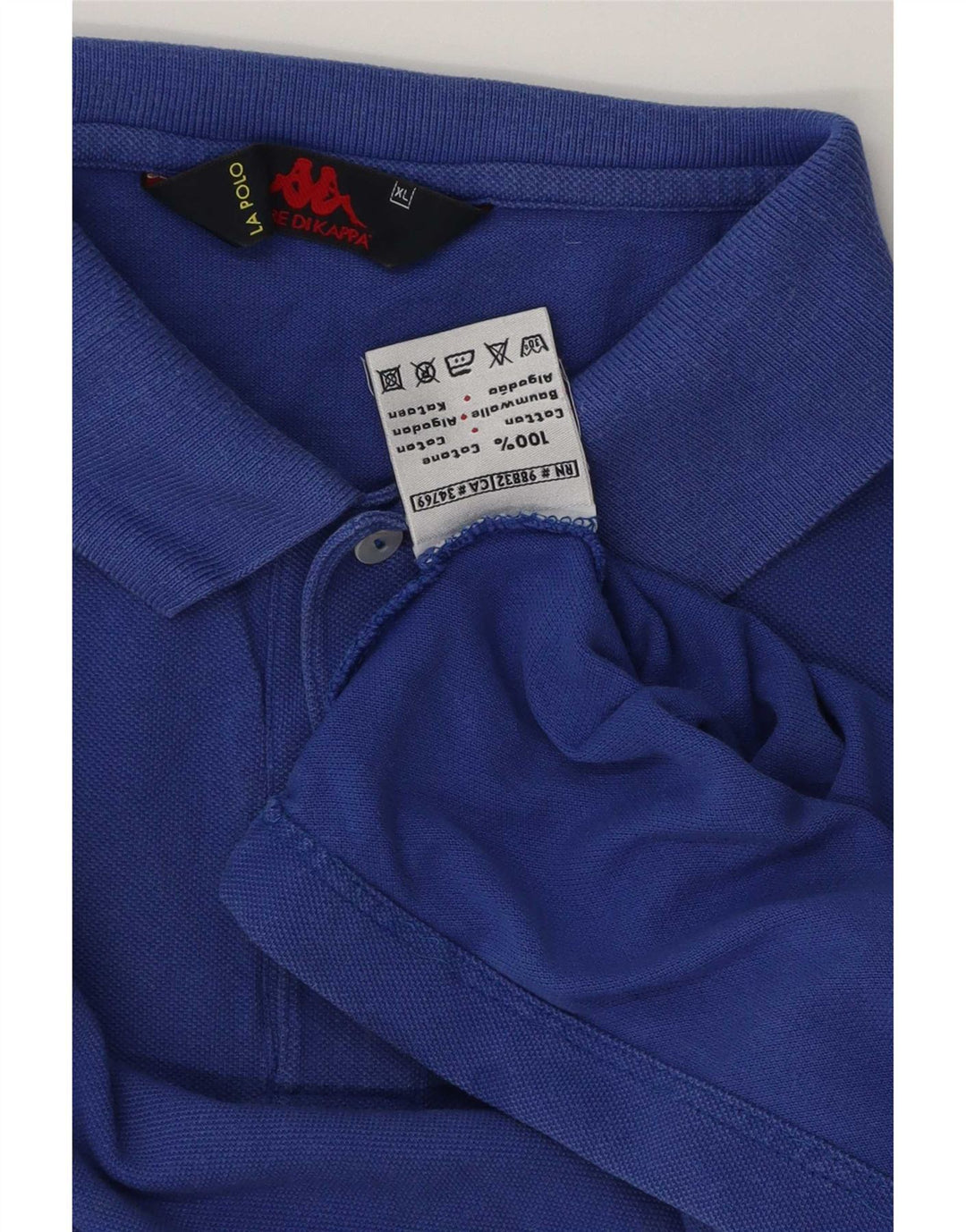 Camisa polo masculina Kappa XL algodão azul