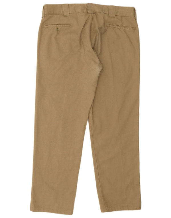 Calça Chino masculina Dickies Slim Fit reta W38 L31 cáqui