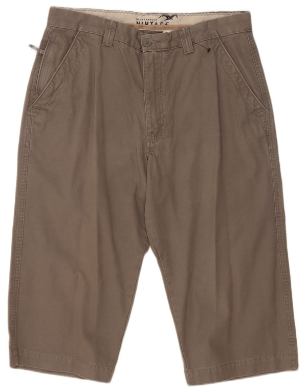 Bermuda masculina Marks & Spencer vintage W32 algodão cinza médio