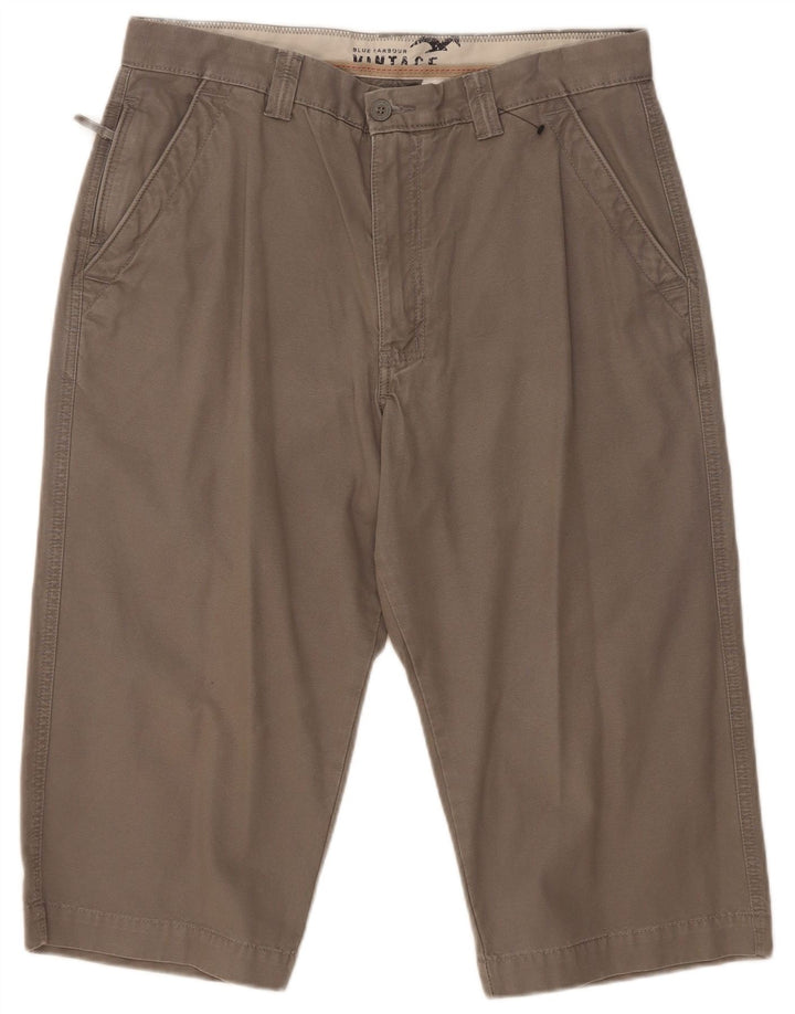 Bermuda masculina Marks & Spencer vintage W32 algodão cinza médio