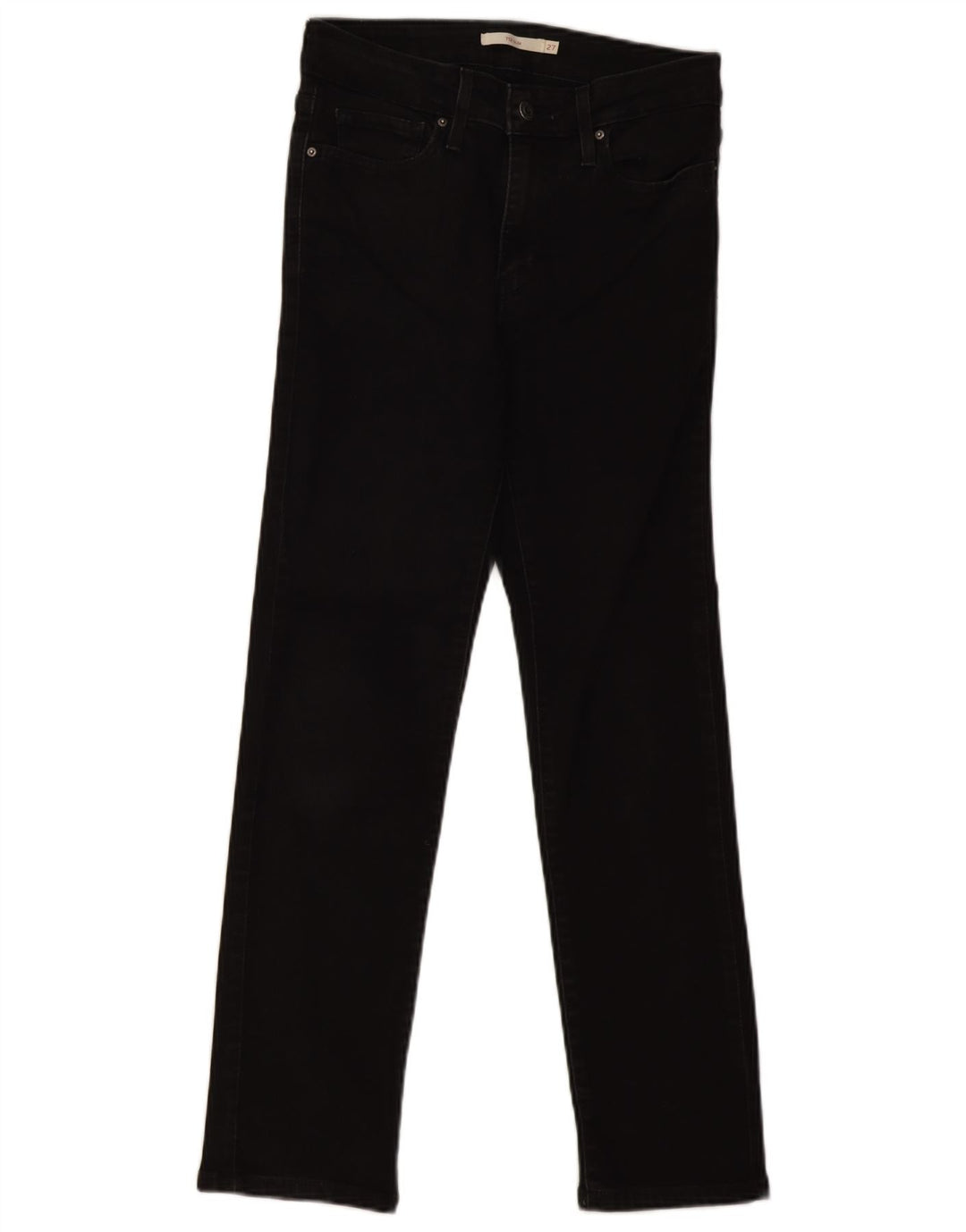 Calça jeans feminina Levi's 712 Slim W27 L28 algodão preto