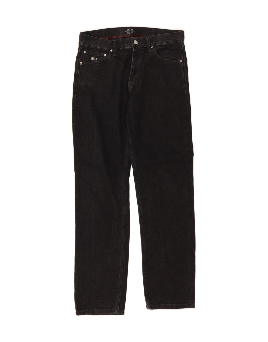 TOMMY HILFIGER Womens Relaxed Fit Straight Jeans W30 L32 Black Cotton Vintage Tommy Hilfiger and Second-Hand Tommy Hilfiger from Messina Hembry 
