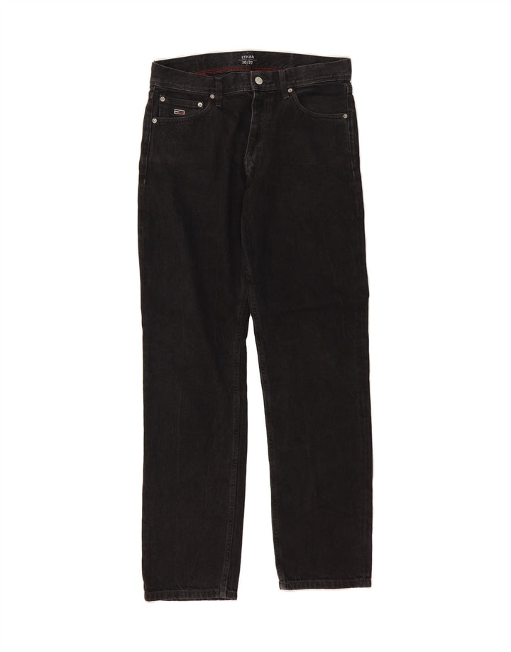 TOMMY HILFIGER Womens Relaxed Fit Straight Jeans W30 L32 Black Cotton Vintage Tommy Hilfiger and Second-Hand Tommy Hilfiger from Messina Hembry 