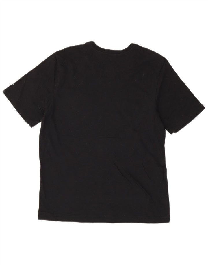 Camiseta feminina NIKE com corte atlético gráfico UK 12 médio algodão preto