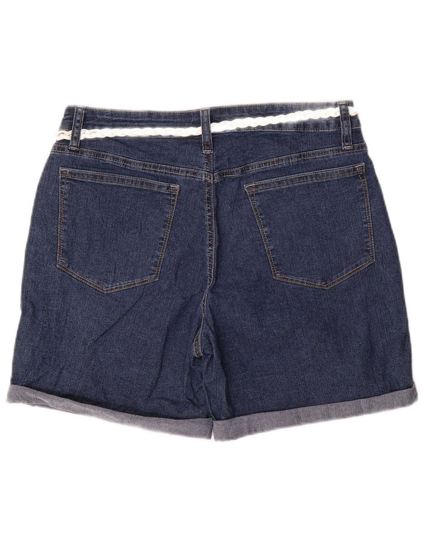 Shorts jeans feminino de cintura média LEE EUA 12 grande W32 algodão azul