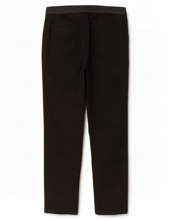 Calça feminina casual slim Zara médio W28 L28 poliéster preto