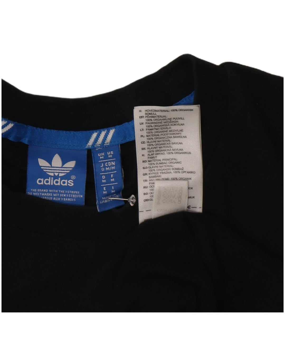 Adidas Mens Graphic T-Shirt Top Médio Algodão Preto