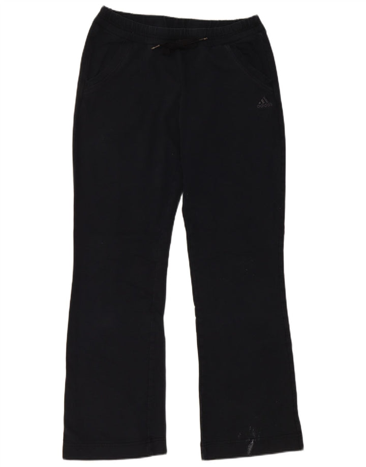 Calças de treino femininas ADIDAS UK 12 médio preto algodão