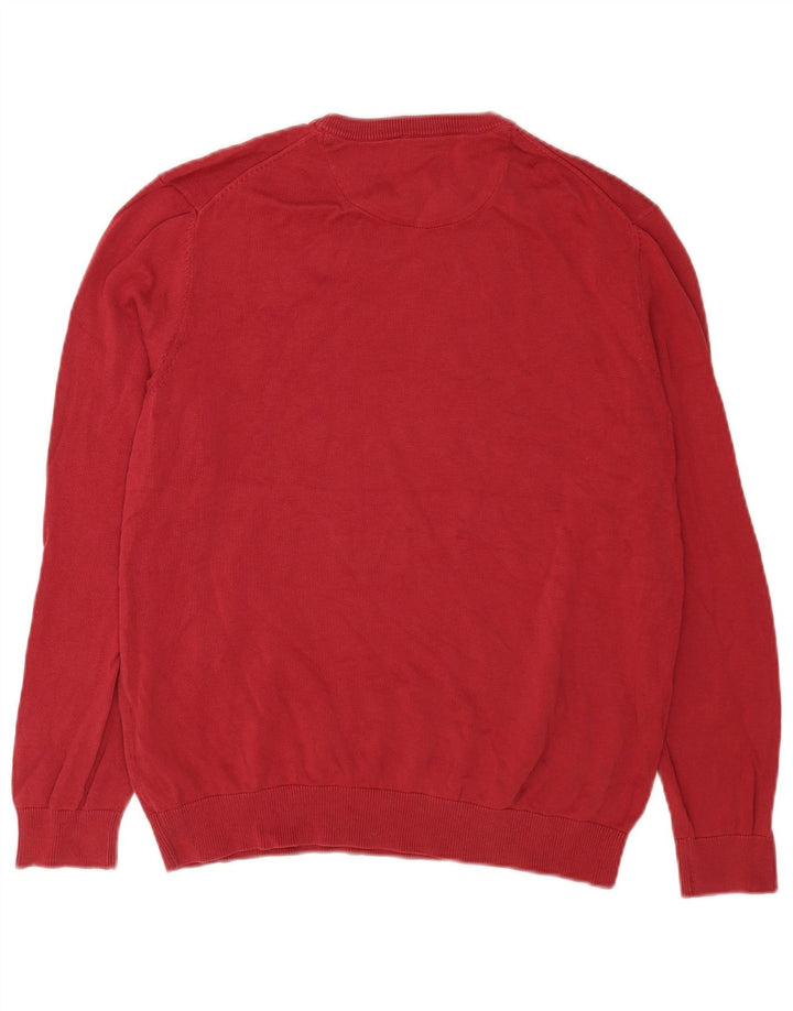 Suéter masculino Timberland com gola redonda, grande algodão vermelho