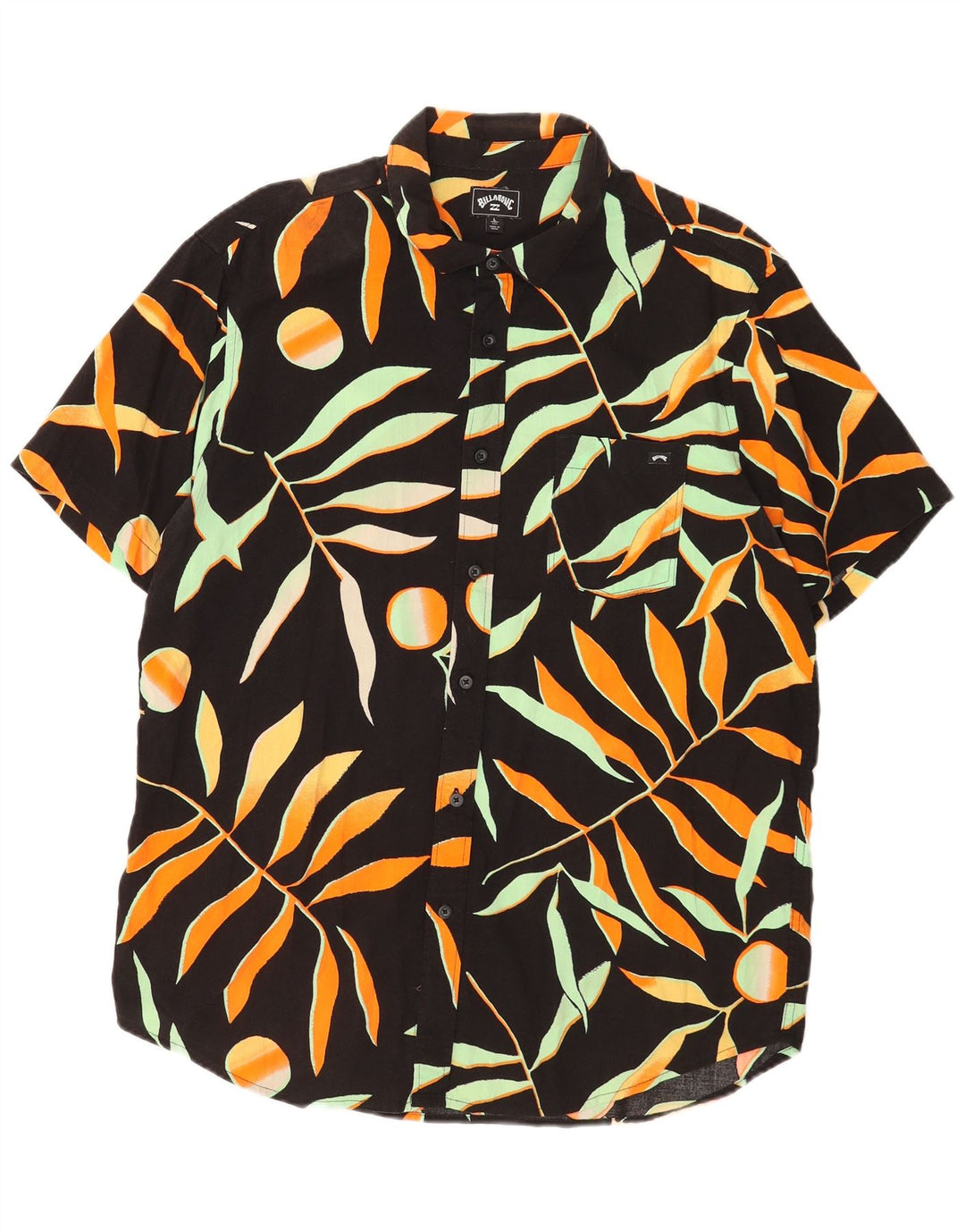Camisa masculina de manga curta Billabong grande preta floral