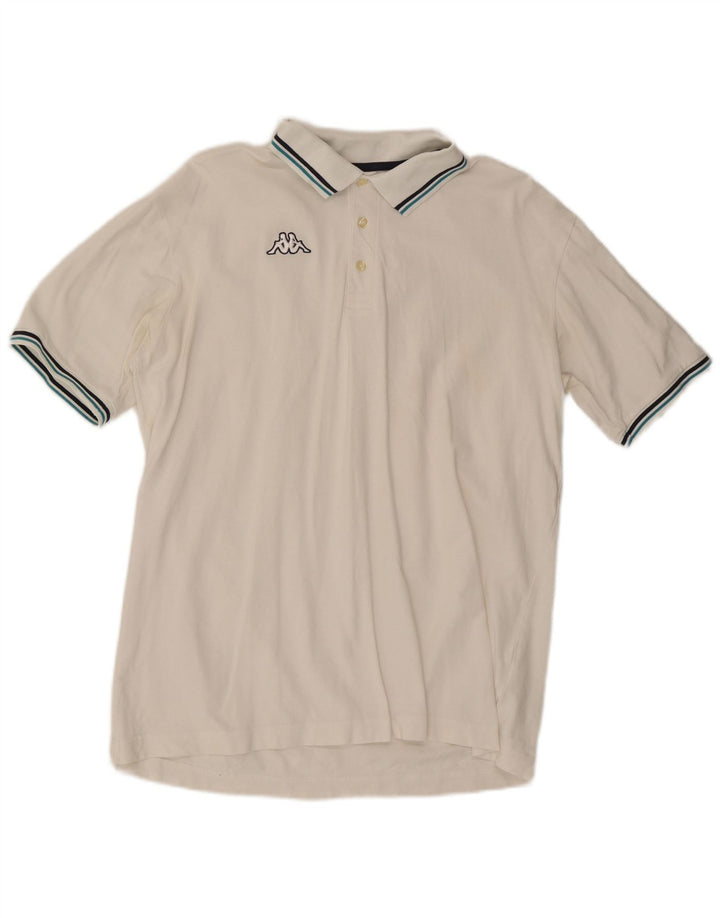 Camisa polo masculina KAPPA 2XL algodão branco