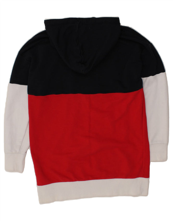 TOMMY HILFIGER Mens Hoodie Jumper XS Multicoloured Colourblock Cotton Vintage Tommy Hilfiger and Second-Hand Tommy Hilfiger from Messina Hembry 