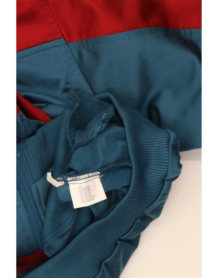 Poliéster azul médio de Colourblock do revestimento superior do fato de treino dos homens do vintage