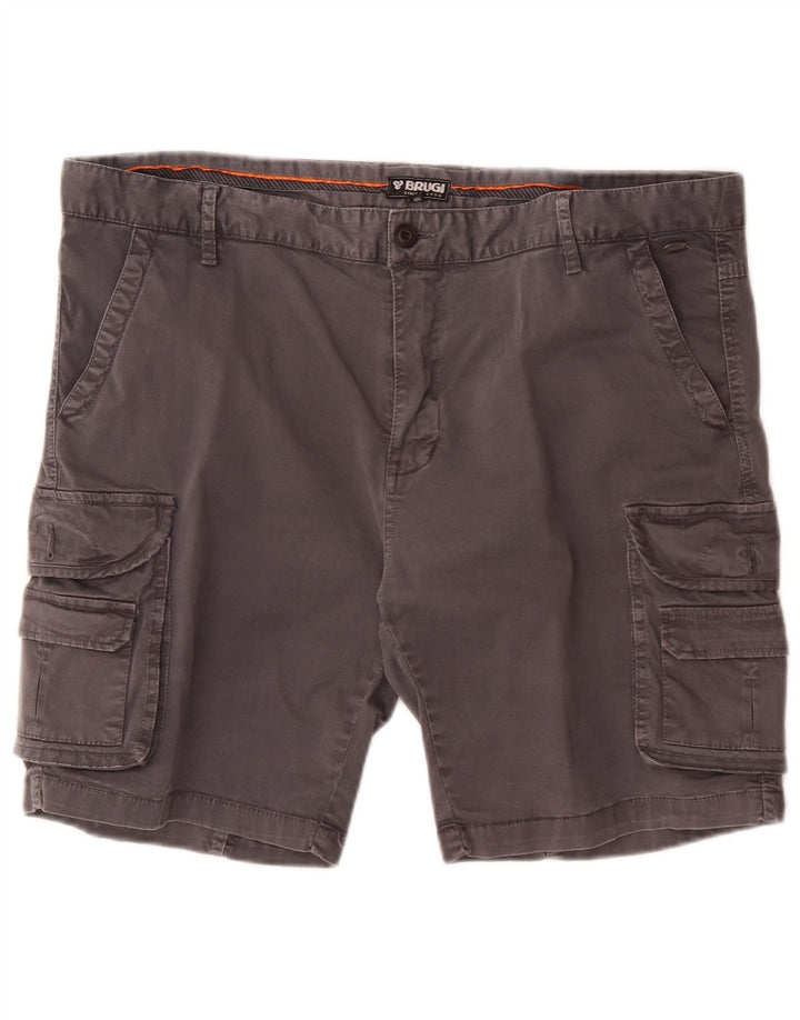 Brugi Mens Cargo Shorts IT 56 3XL W50 Algodão Cinza