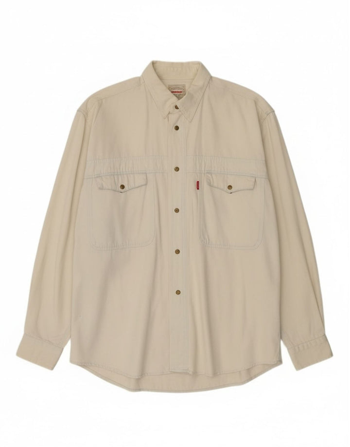 Camisa jeans masculina Carrera pequena off white