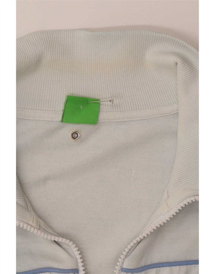 Hugo Boss Jaqueta masculina de agasalho grande bloco colorido branco