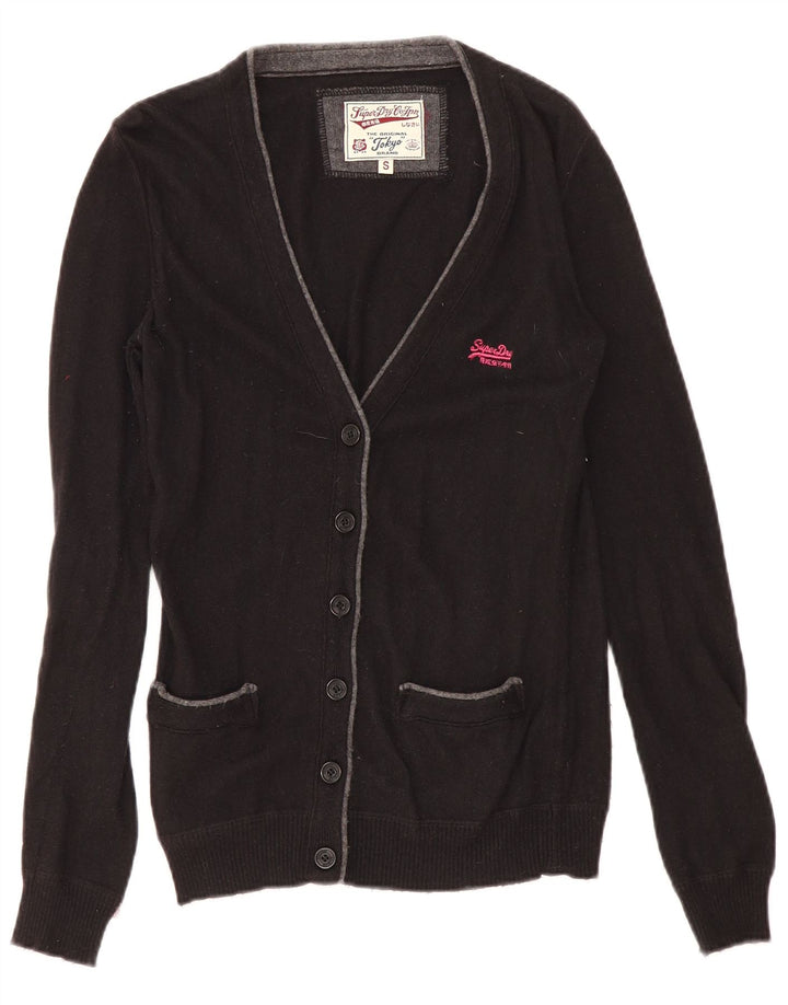 Suéter cardigã feminino Superdry UK 10 pequeno preto