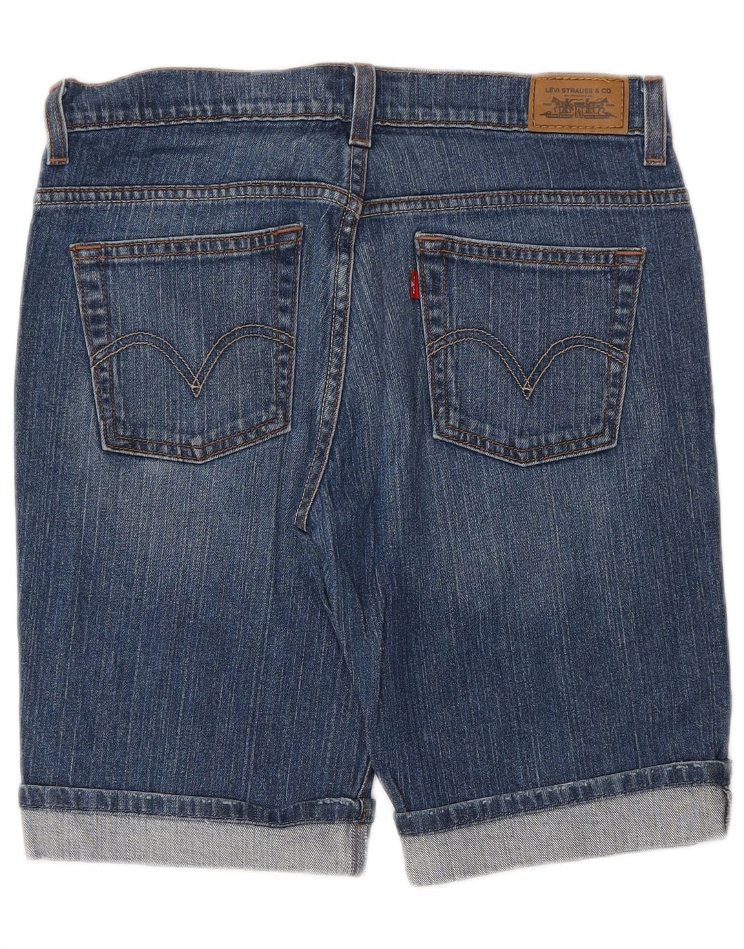 LEVI'S Shorts jeans feminino 515 US 8 médio W30 algodão azul
