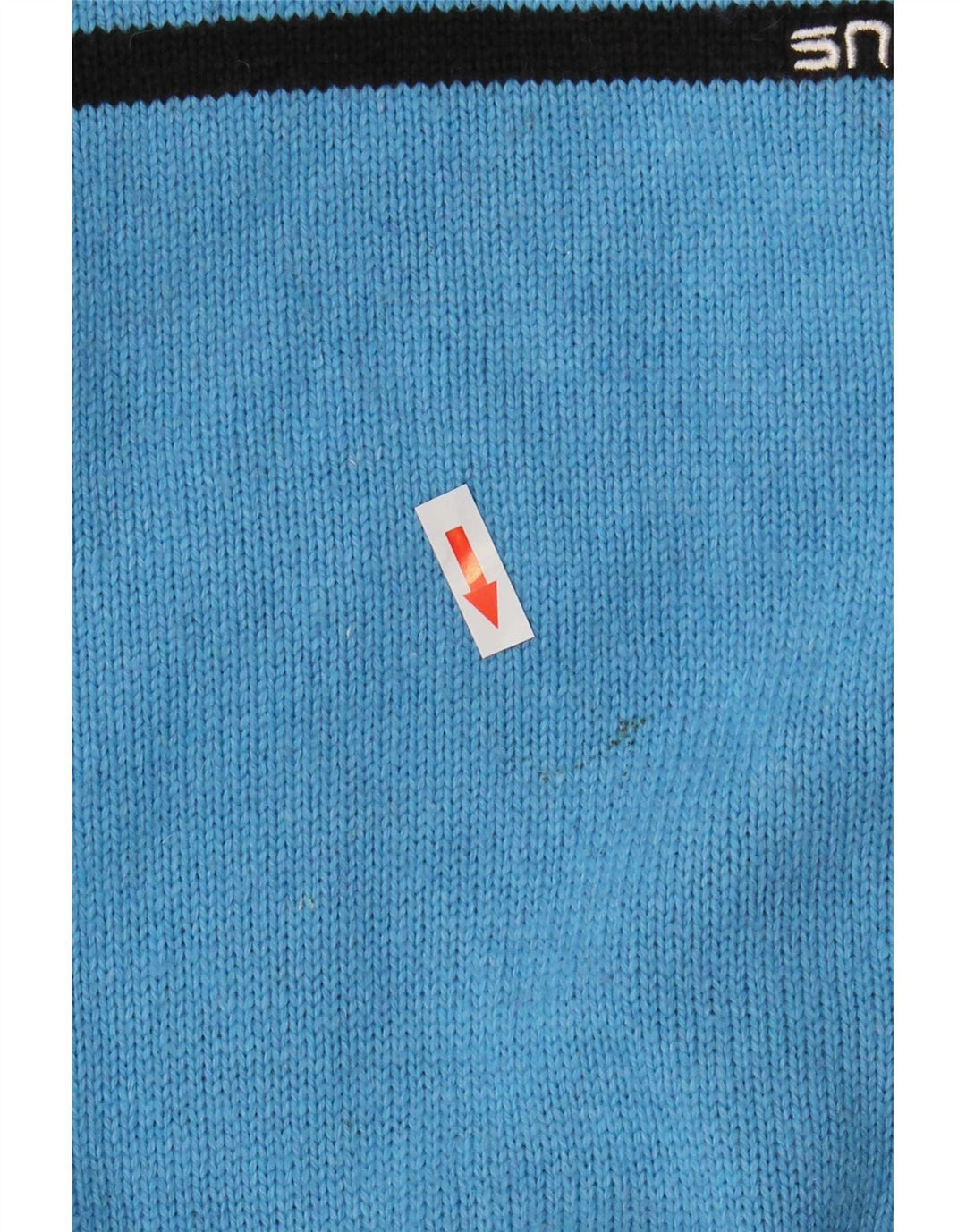 Suéter masculino TCM com zíper e gola em bloco grande azul acrílico