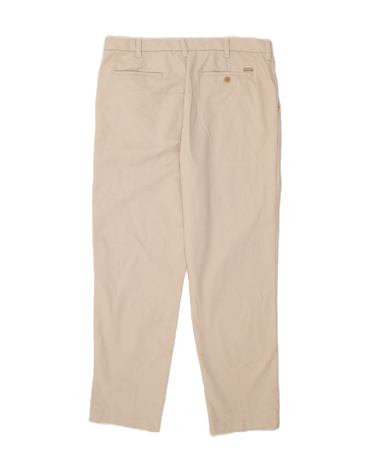 IZOD Mens Straight Chino Trousers W36 L32 Beige Cotton Vintage Izod and Second-Hand Izod from Messina Hembry 