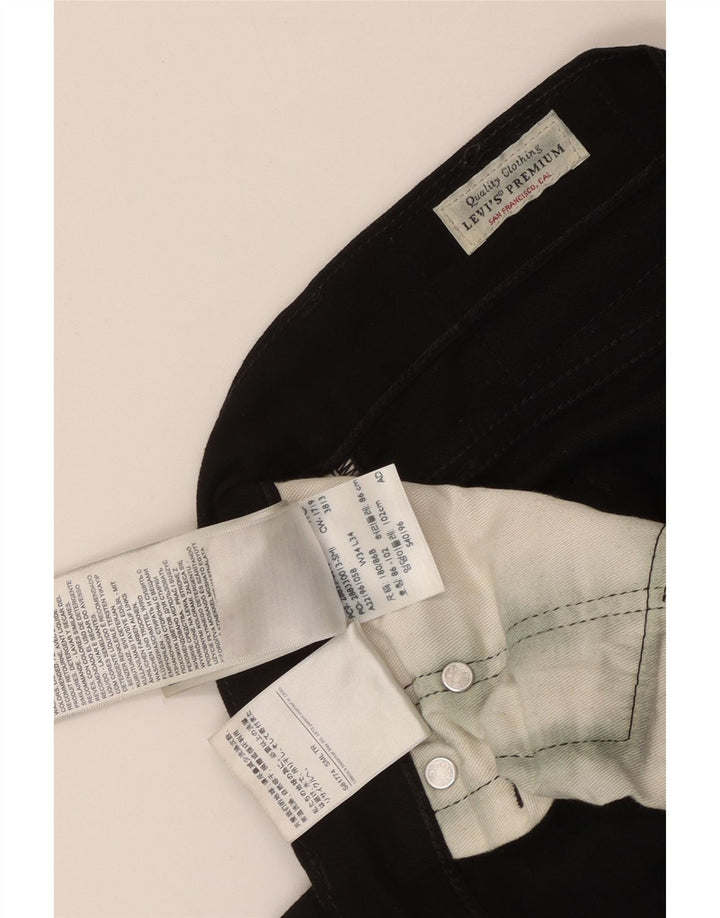 LEVI'S Masculino 512 Slim Tapered Jeans W34 L34 Algodão Preto