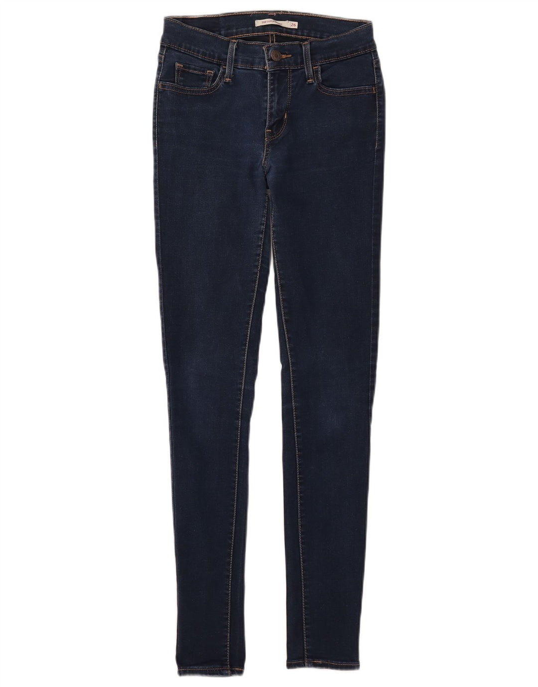 Calça jeans feminina LEVI'S 710 Super Skinny W26 L30 azul marinho poliéster