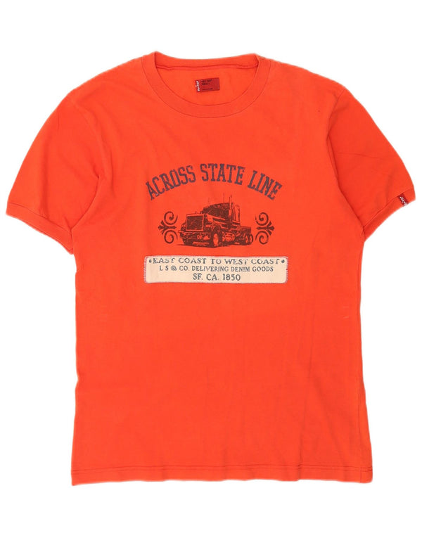 Camiseta masculina gráfica Levi's Top pequeno laranja