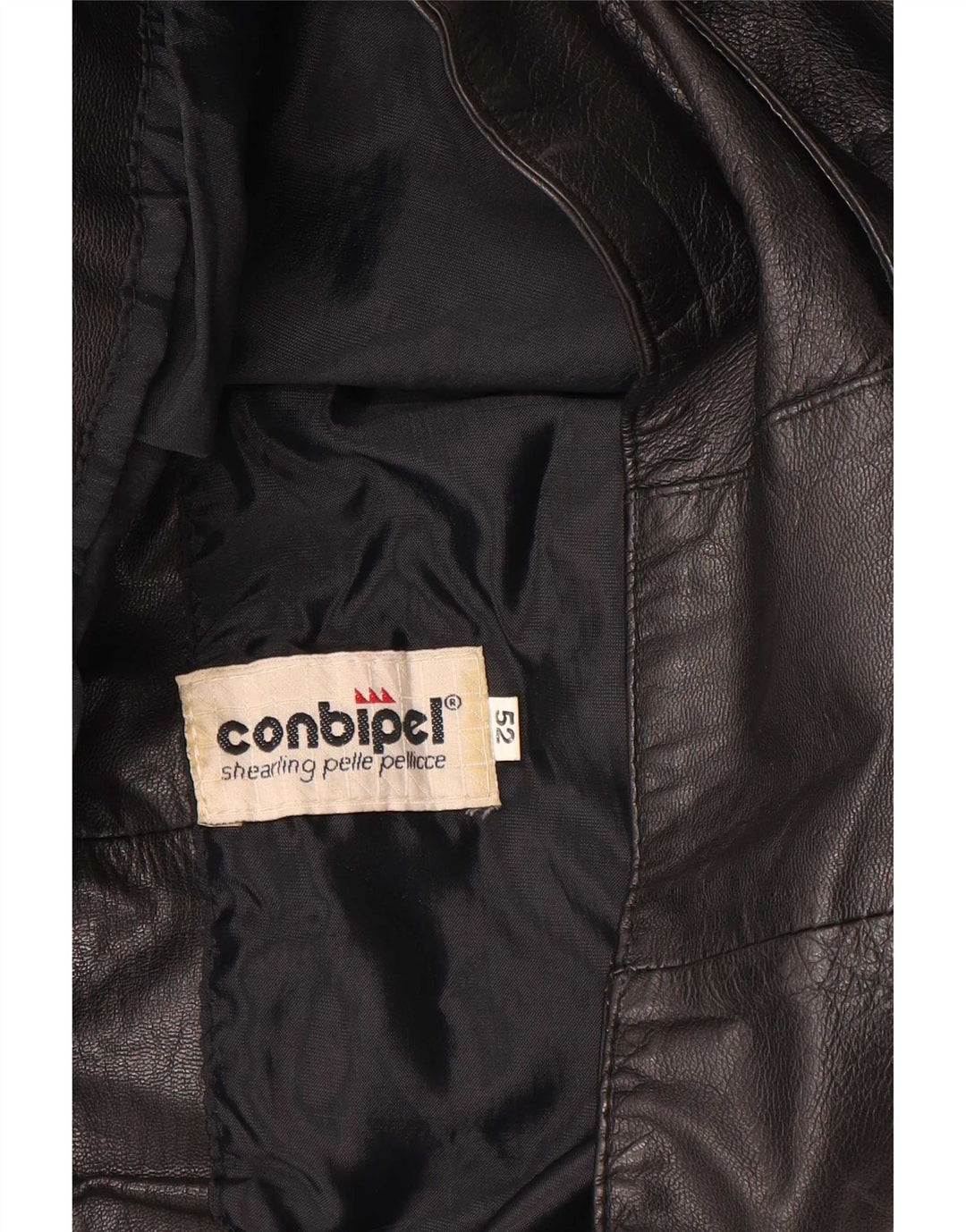 Colete de couro masculino Conbipel IT 52 grande preto